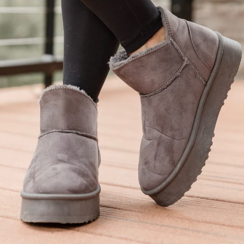 ELSA GREY ULTRA MINI PLATFORM BOOT